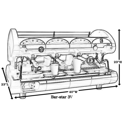 picture of La Pavoni / European Gift & Houseware BAR-STAR 3V-B