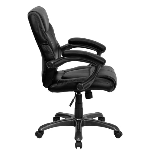 Flash Furniture GO-724M-MID-BK-LEA-GG