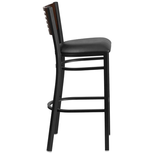 Flash Furniture XU-DG-6H1B-WAL-BAR-BLKV-GG