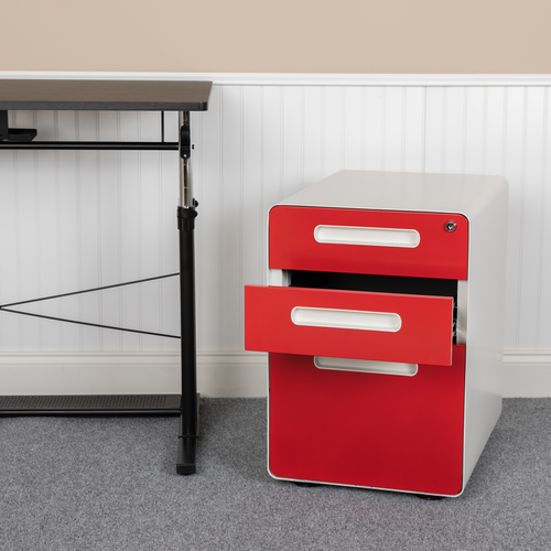 Flash Furniture HZ-AP535-02-RED-WH-GG