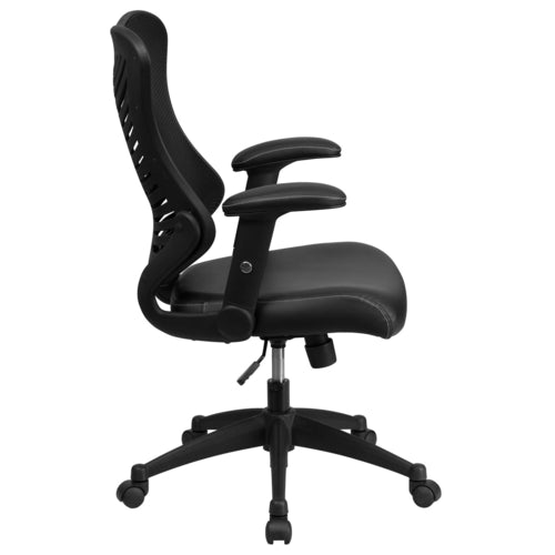 Flash Furniture BL-ZP-806-BK-LEA-GG