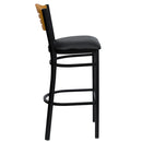 Flash Furniture XU-DG-6H3B-SLAT-BAR-BLKV-GG