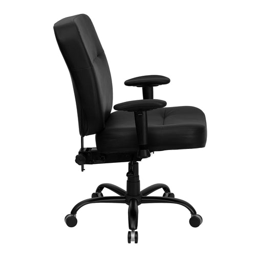 Flash Furniture WL-735SYG-BK-LEA-A-GG