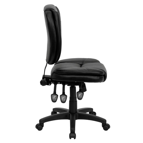 Flash Furniture GO-930F-BK-LEA-GG