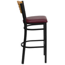 Flash Furniture XU-DG-6H3B-SLAT-BAR-BURV-GG
