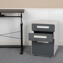 Flash Furniture HZ-AP535-02-DGY-WH-GG