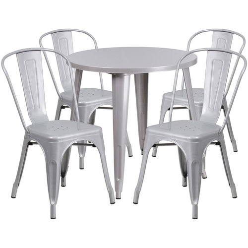 Flash Furniture CH-51090TH-4-18CAFE-SIL-GG
