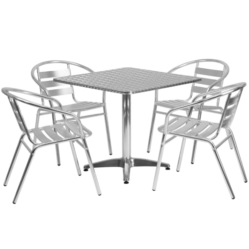 Flash Furniture TLH-ALUM-32SQ-017BCHR4-GG