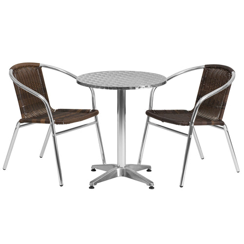 Flash Furniture TLH-ALUM-24RD-020CHR2-GG