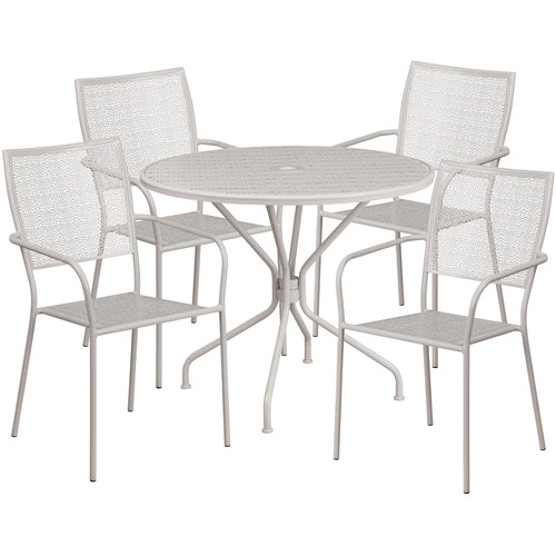 Flash Furniture CO-35RD-02CHR4-SIL-GG