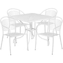 Flash Furniture CO-35SQ-03CHR4-WH-GG