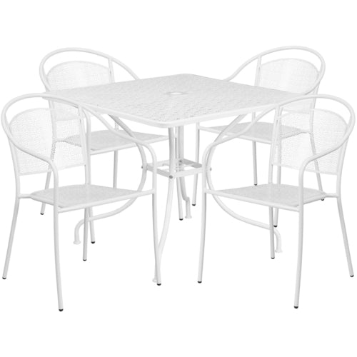 Flash Furniture CO-35SQ-03CHR4-WH-GG