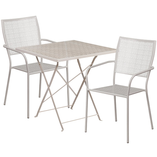 Flash Furniture CO-28SQF-02CHR2-SIL-GG
