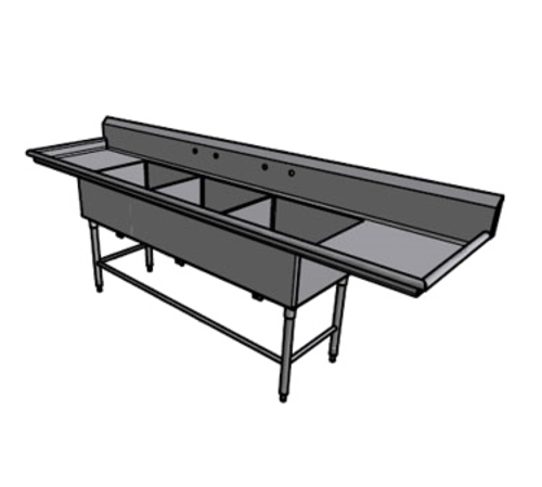 Pacific Stainless Products TCS2424-14-B36