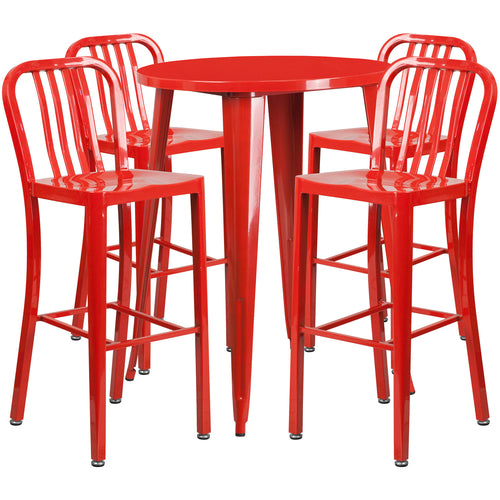 Flash Furniture CH-51090BH-4-30VRT-RED-GG