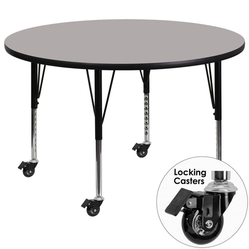Flash Furniture XU-A42-RND-GY-H-P-CAS-GG
