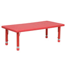 Flash Furniture YU-YCX-001-2-RECT-TBL-RED-GG