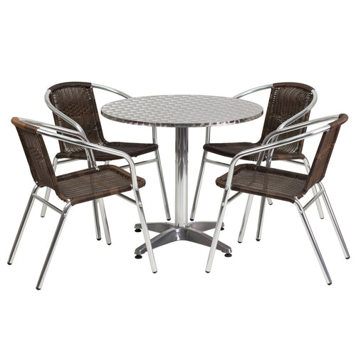 Flash Furniture TLH-ALUM-32RD-020CHR4-GG
