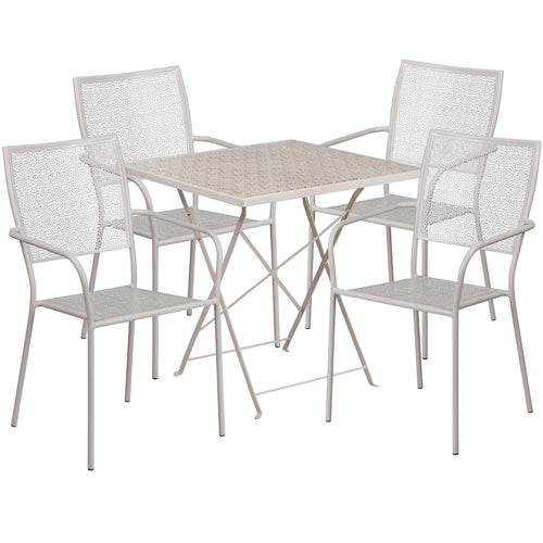 Flash Furniture CO-28SQF-02CHR4-SIL-GG