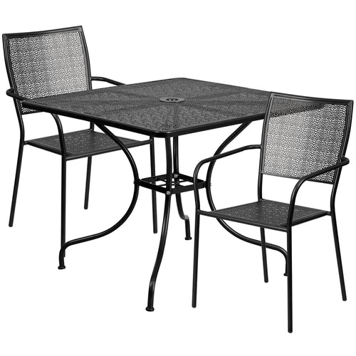 Flash Furniture CO-35SQ-02CHR2-BK-GG