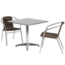 Flash Furniture TLH-ALUM-32SQ-020CHR2-GG