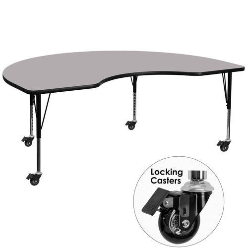 Flash Furniture XU-A4872-KIDNY-GY-T-P-CAS-GG