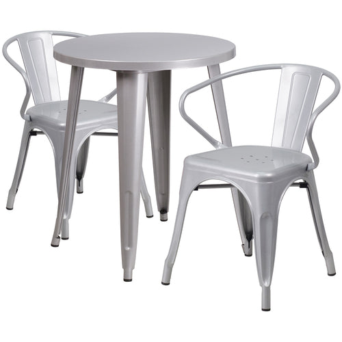 Flash Furniture CH-51080TH-2-18ARM-SIL-GG