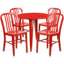 Flash Furniture CH-51090TH-4-18VRT-RED-GG