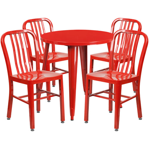 Flash Furniture CH-51090TH-4-18VRT-RED-GG