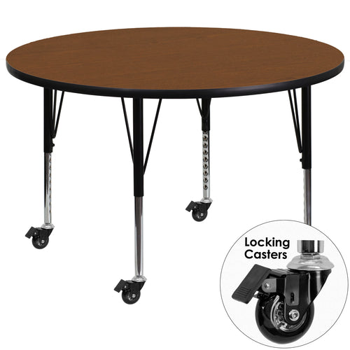 Flash Furniture XU-A42-RND-OAK-H-P-CAS-GG