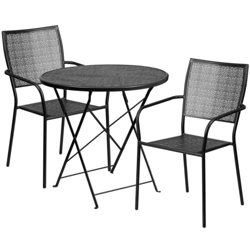 Flash Furniture CO-30RDF-02CHR2-BK-GG