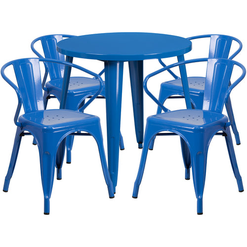Flash Furniture CH-51090TH-4-18ARM-BL-GG