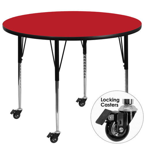 Flash Furniture XU-A48-RND-RED-H-A-CAS-GG
