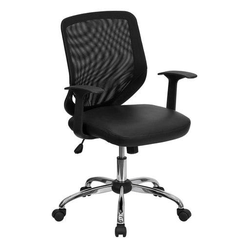 Flash Furniture LF-W95-LEA-BK-GG