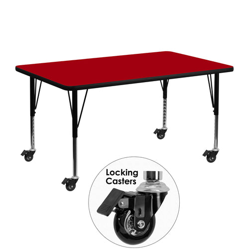 Flash Furniture XU-A2448-REC-RED-T-P-CAS-GG