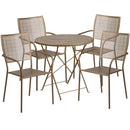 Flash Furniture CO-30RDF-02CHR4-GD-GG