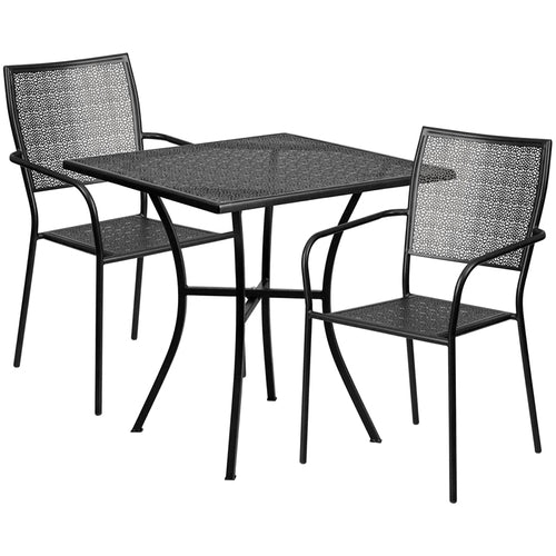 Flash Furniture CO-28SQ-02CHR2-BK-GG