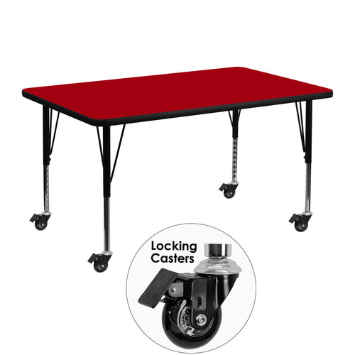 Flash Furniture XU-A3048-REC-RED-T-P-CAS-GG