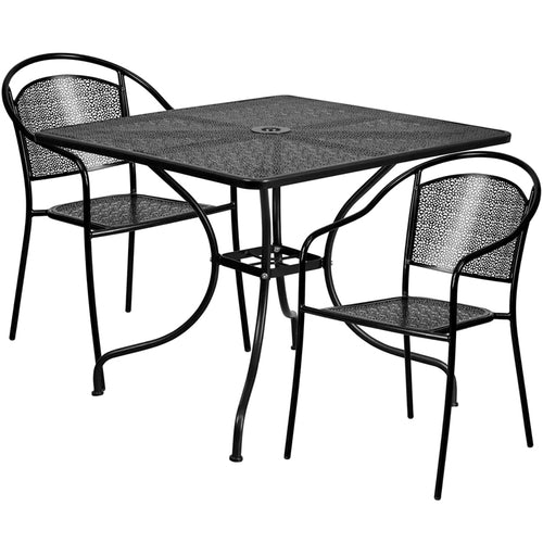 Flash Furniture CO-35SQ-03CHR2-BK-GG