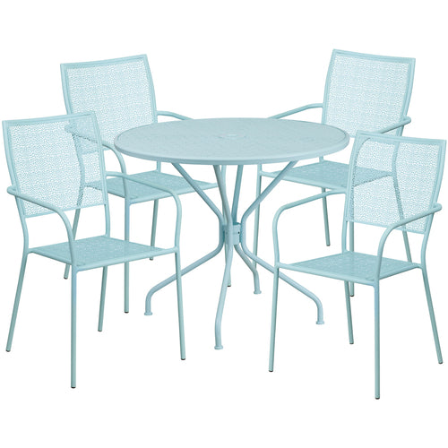 Flash Furniture CO-35RD-02CHR4-SKY-GG