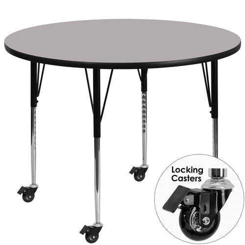 Flash Furniture XU-A60-RND-GY-T-A-CAS-GG