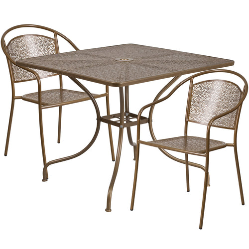 Flash Furniture CO-35SQ-03CHR2-GD-GG