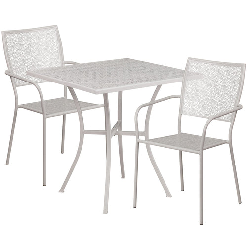 Flash Furniture CO-28SQ-02CHR2-SIL-GG