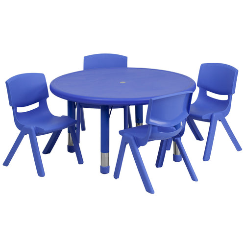 Flash Furniture YU-YCX-0073-2-ROUND-TBL-BLUE-E-GG