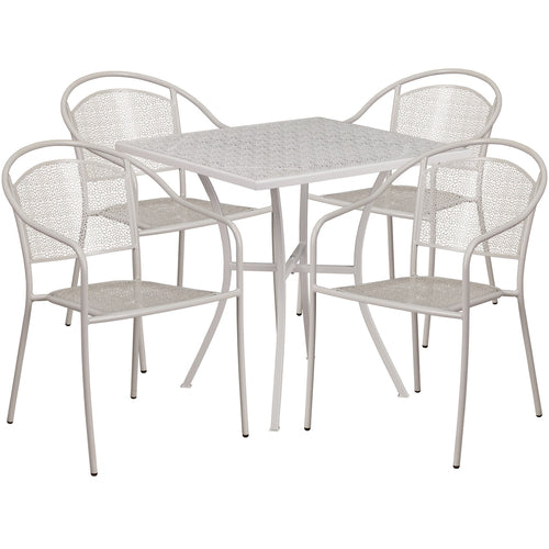 Flash Furniture CO-28SQ-03CHR4-SIL-GG