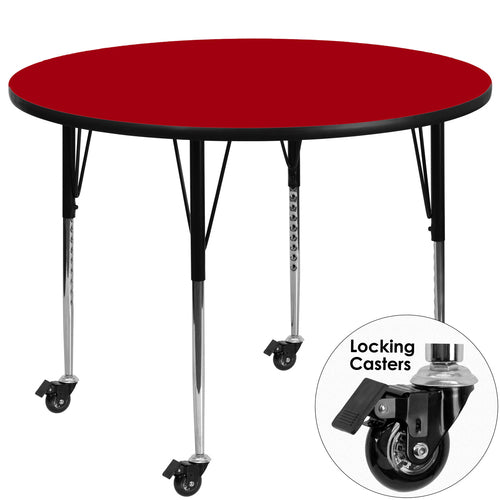 Flash Furniture XU-A42-RND-RED-T-A-CAS-GG