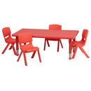 Flash Furniture YU-YCX-0013-2-RECT-TBL-RED-R-GG