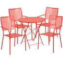 Flash Furniture CO-30RDF-02CHR4-RED-GG