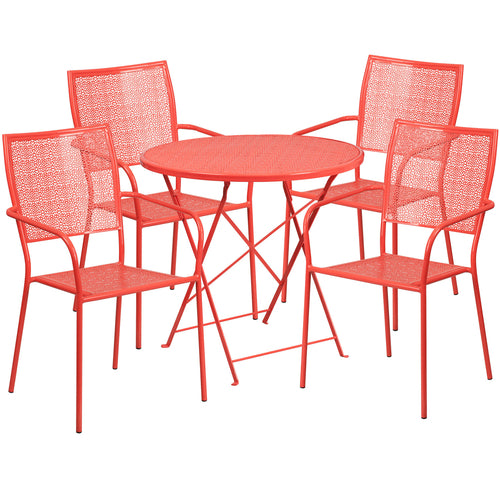 Flash Furniture CO-30RDF-02CHR4-RED-GG