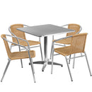 Flash Furniture TLH-ALUM-32SQ-020BGECHR4-GG